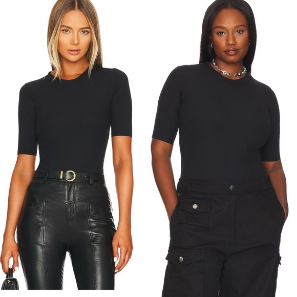 SPANX Suit Yourself Rib-Knit Short Sleeve Crewneck Bodysuit Size Small NEW - Picture 7 of 11